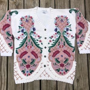 Jennifer Reed Sz M Vintage Hand Knitted Sweater